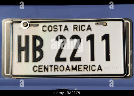 costa rica car plate number national alamy central america humour viejo puerto