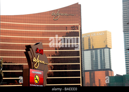 luxury hotels, casinos, Wynn, MGM grand,  Macau, China Stock Photo