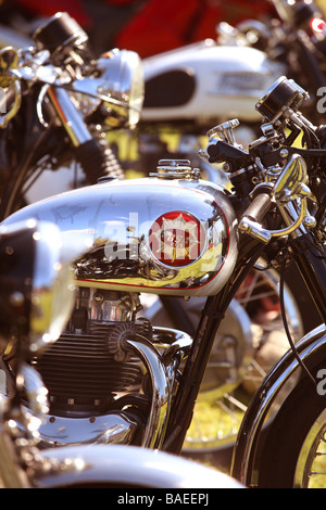 Classic motorcycle rally. Stock Photo