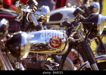 Classic motorcycle rally. Stock Photo