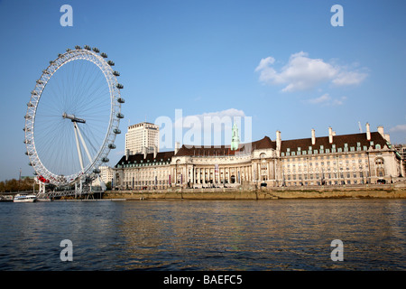 County Hall former GLC headquarters South Bank London England Stock ...
