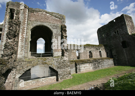 City of Newport, Wales. The early 14th century Newport Castle ruins, by the banks of the River Usk. Stock Photo