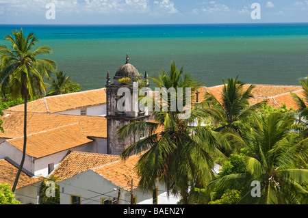 View over the rooftops and Convent of San Francisco, Olinda, Brazil, Brazil Stock Photo