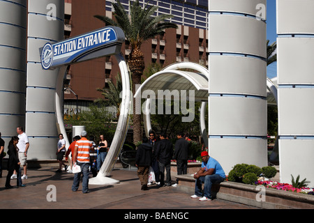 Monorail station entrance at Bally s Hotel and Casino in Las Vegas Stock Photo Alamy