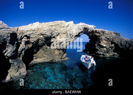 L'architello rocky formation, Pianosa island, Tremiti Islands, Apulia, Italy Stock Photo