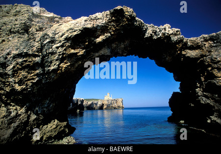 L'architello rocky formation, Pianosa island, Tremiti Islands, Apulia, Italy Stock Photo