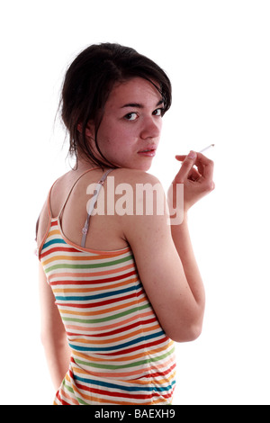 Smoking teen - Youth social issues series Stock Photo