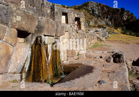 Ruins site of Tambo Machay  ( Baño del Inca ) near Cuzco Peru Stock Photo