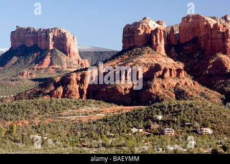 View of Cathedral Rock - Sedona, Arizona Stock Photo