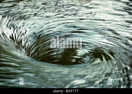 Water vortex, selective focus Stock Photo