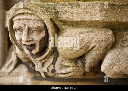 Carved ornament on the spire of the church of St Mary the Virgin in Radcliffe Square, Oxford Stock Photo