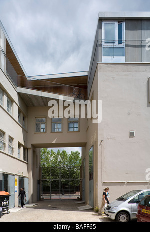 Wandsworth Town Centre Housing, London, United Kingdom, Sergison Bates, Wandsworth town centre housing courtyard. Stock Photo