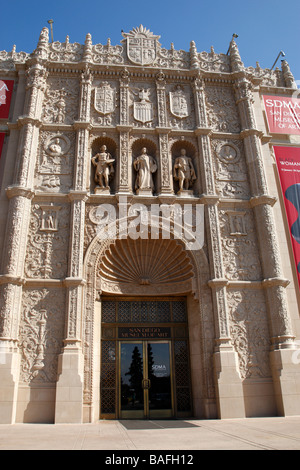 entrance to the museum of art plaza de panama balboa park san diego california usa Stock Photo