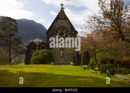 Catholic Church of St Mary & St Finnan in Glenfinnan Stock Photo