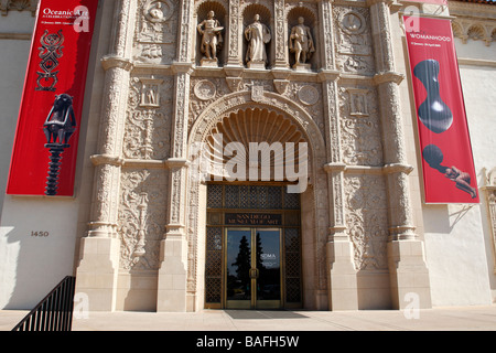 entrance to the museum of art plaza de panama balboa park san diego california usa Stock Photo