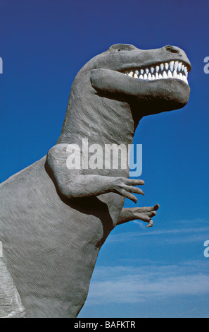 T Rex against blue sky Stock Photo