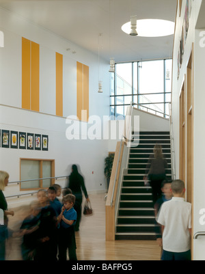 Samworth Enterprise Academy, Leicester, United Kingdom, Feilden Clegg Bradley Architects, Samworth enterprise academy stairs Stock Photo