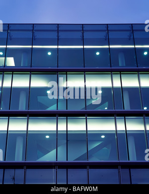 Office Building Henry St, Limerick, Ireland, Carmody Groarke, Office building henry st twilight exterior view. Stock Photo