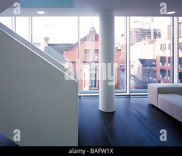 Office Building Henry St, Limerick, Ireland, Carmody Groarke, Office building henry st overall interior view. Stock Photo