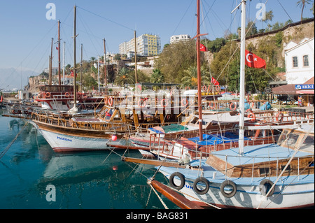 Kaleici Fishing harbor and marina Antalya Turkey Stock Photo