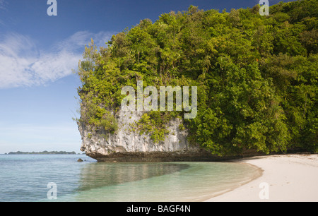 Long Beach at Rock Islands Micronesia Palau Stock Photo