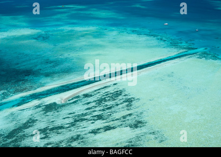 Aerial View of Divespot German Channel Micronesia Palau Stock Photo