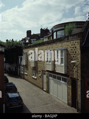 Car Designs House, London, United Kingdom, Bere Architects, Car designs house dusk detail. Stock Photo