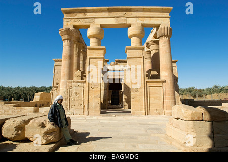 Egypt, Upper Egypt, Libyan Desert, Kharga Oasis, Hibis Temple Stock Photo