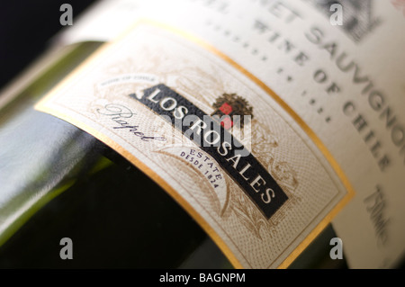 Los Rosales Chapel Vineyard Cabernet Sauvignon wine bottle label closeup Stock Photo