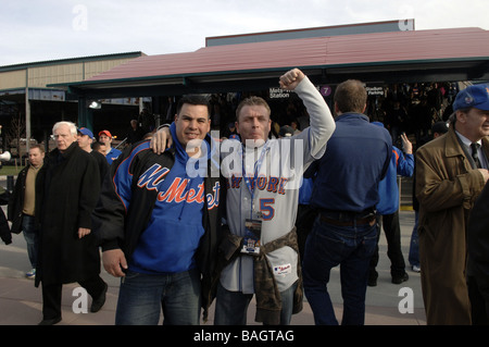 Fans arrive at CitiField in Flushing Queens in New York Stock Photo