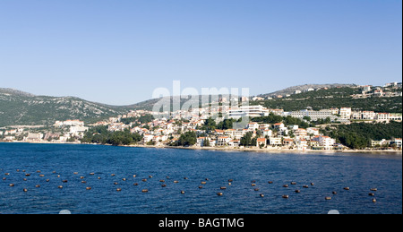 Bosnia and Herzegovina panorama of town Neum the only town on Bosnian 9 km long coastline Stock Photo