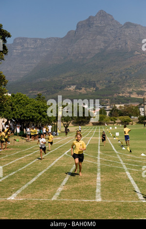 Track and fields sports day at St Georges School Cape Town South Africa Stock Photo