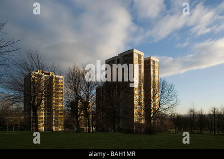 Cruddas Park, Newcastle Upon Tyne, United Kingdom, George Wimpey, Cruddas park toewr block. Stock Photo