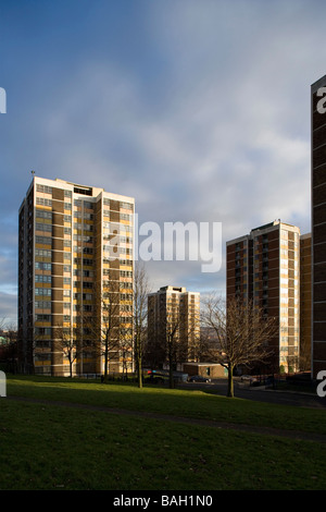 Cruddas Park, Newcastle Upon Tyne, United Kingdom, George Wimpey, Cruddas park toewr block. Stock Photo