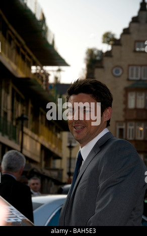 Actor Karl Urban signing autographs at the premiere of the new Star Trek movie, on Leicester square, London Stock Photo