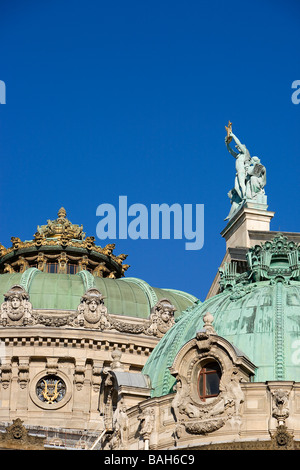 France, Paris, roof detail of the Garnier Opera house Stock Photo