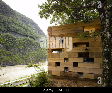 Final Wooden House, Kumamoto, Japan, Sou Fujimoto Architects, Final wooden house interior views. Stock Photo