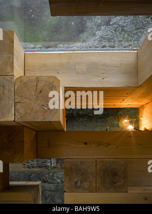 Final Wooden House, Kumamoto, Japan, Sou Fujimoto Architects, Final wooden house interior views. Stock Photo