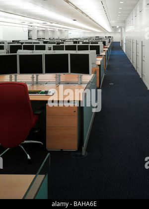 Bishopsgate, London, United Kingdom, Gensler, Bishopsgate side view of desks. Stock Photo