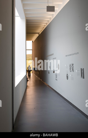Nebra Ark, Wangen, Germany, Holzer Kobler Architekturen, Nebra ark corridor between galleries. Stock Photo
