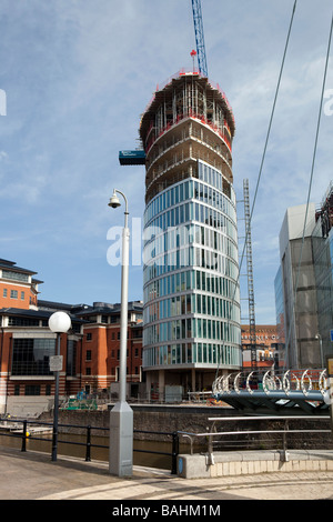 England Bristol Temple Quay The Eye prestigious waterfront building under construction Stock Photo