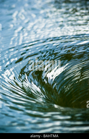 Water vortex, selective focus Stock Photo