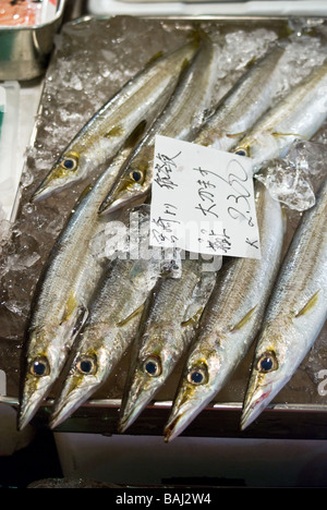 Fish for sale in the Tokyo fish markets Stock Photo