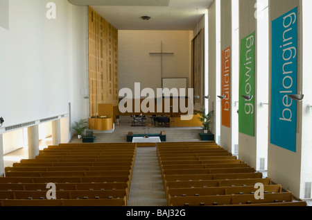 First Christian Church built by architect Eliel Saarinen in 1942. Stock Photo