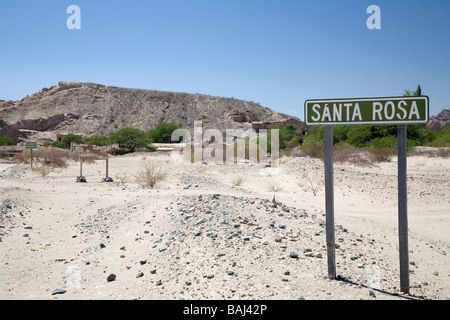 The tiny adobe village of Santa Rosa, Salta Province, Argentina Stock Photo