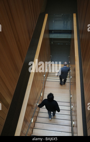 A stairway in Kroon Hall at Yale University, New Haven, Conn. Stock Photo