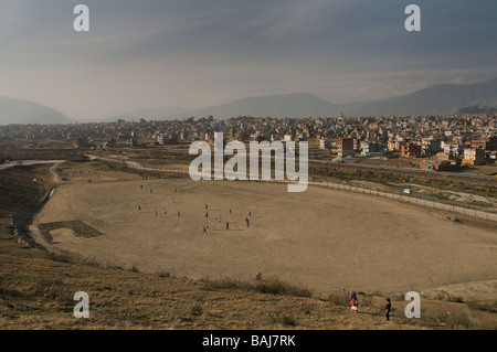 view over central kathmandu from close to the airport Stock Photo