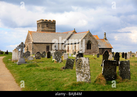 Tintagel  Church Cornwall England Stock Photo