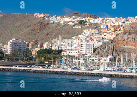 The habour of the capital of La Gomera San Sebastian La Gomera Canary Islands Spain Stock Photo