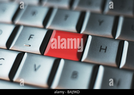 Blank Button Computer Key Board PC job Stock Photo